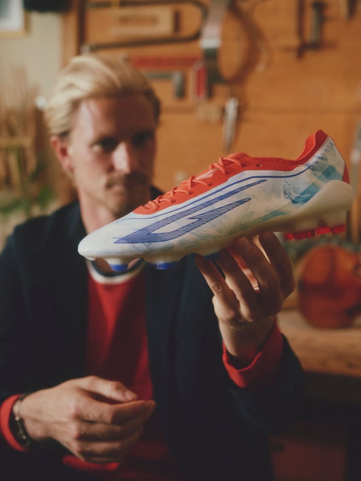 Morten Thorsby with his Sokito Scudetta Kaizen boots, made in partnership with We Play Green. Photo via Sokito.