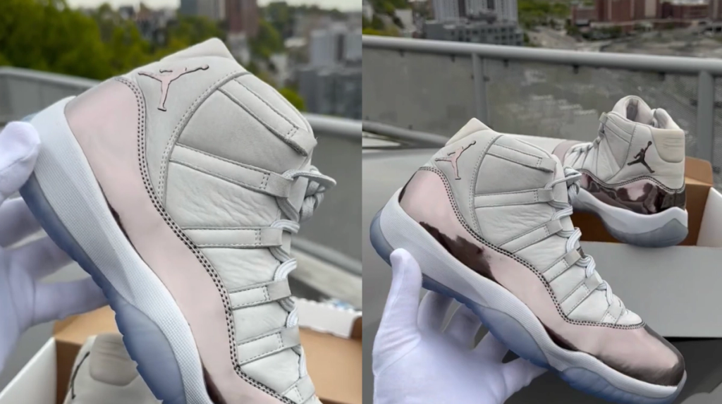 Tinker Hatfield Air Jordan 11 sample sneaker with patent leather mudguard and carbon fiber shank