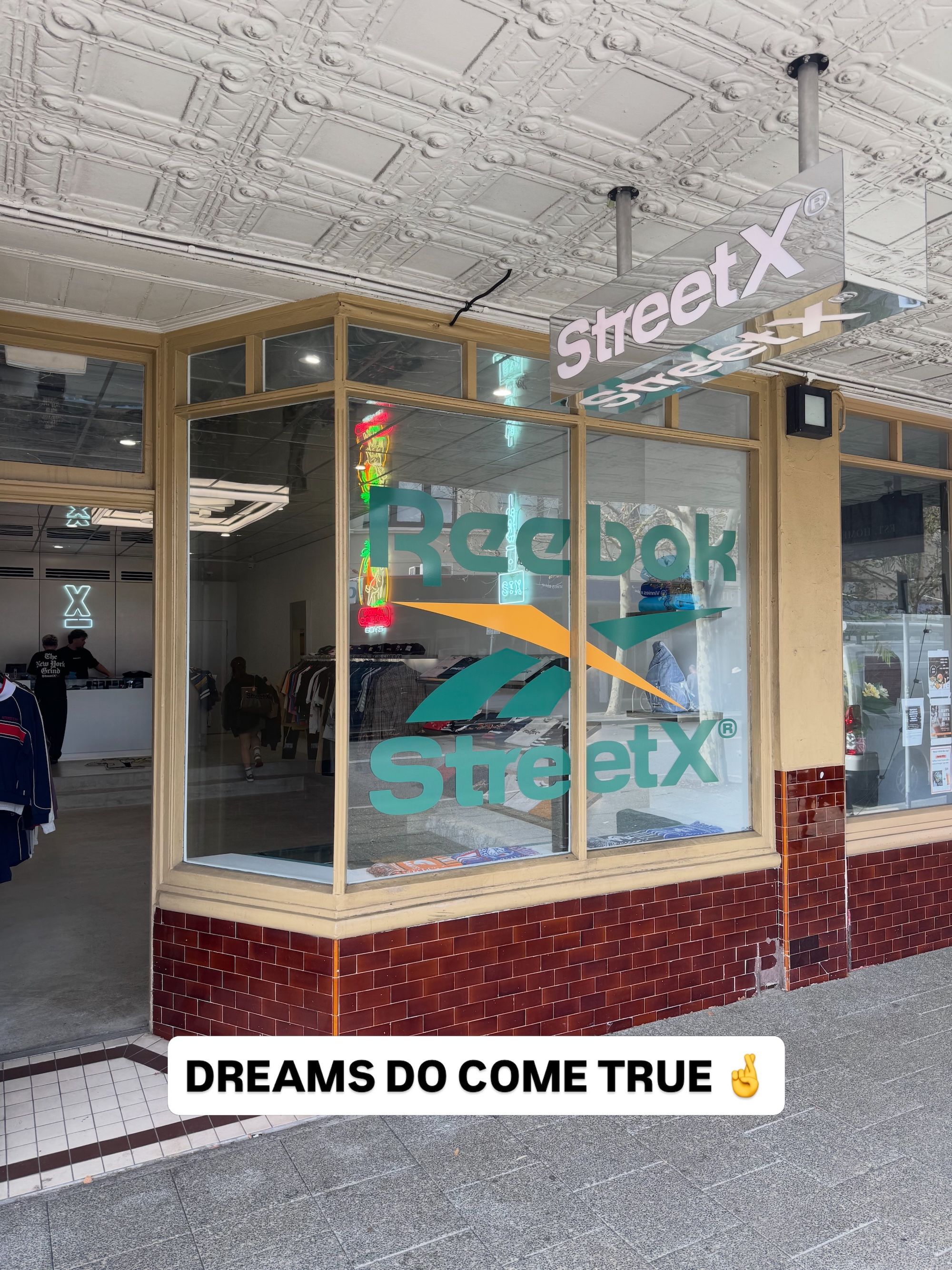 StreetX x Reebok Logo on the StreetX Storefront. Photo via StreetX.