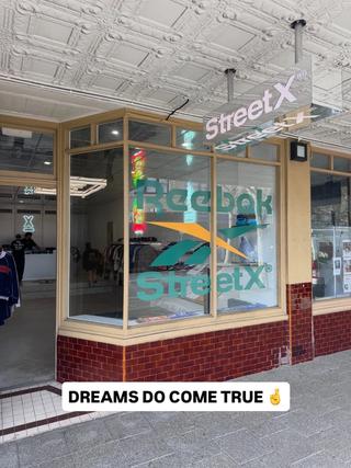 StreetX x Reebok Logo on the StreetX Storefront. Photo via StreetX.