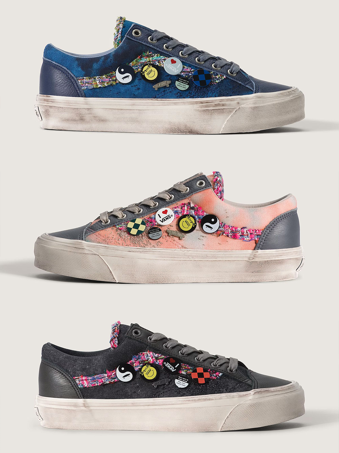 OTW by Vans Old Skool 36 "Souvenir" sneaker in three Summer 2026 colorways: "Black," "Asphalt" & "Navy."