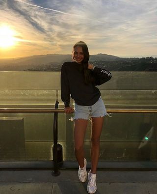 Emily Oberg in the adidas Yung 1