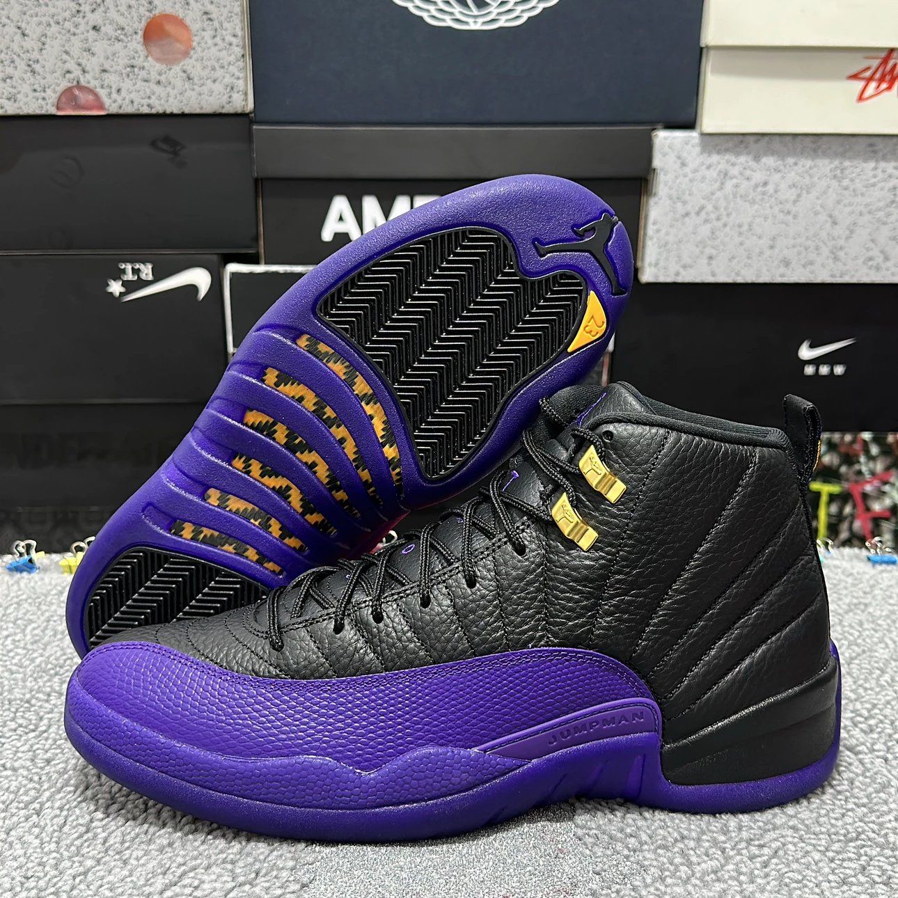 Where to Buy the Air Jordan 12 Field Purple Lakers House of Heat