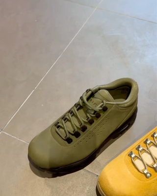 Olive green Nike Air Max Goadome Low. Screenshot via @undiscovered.ig on Instagram.