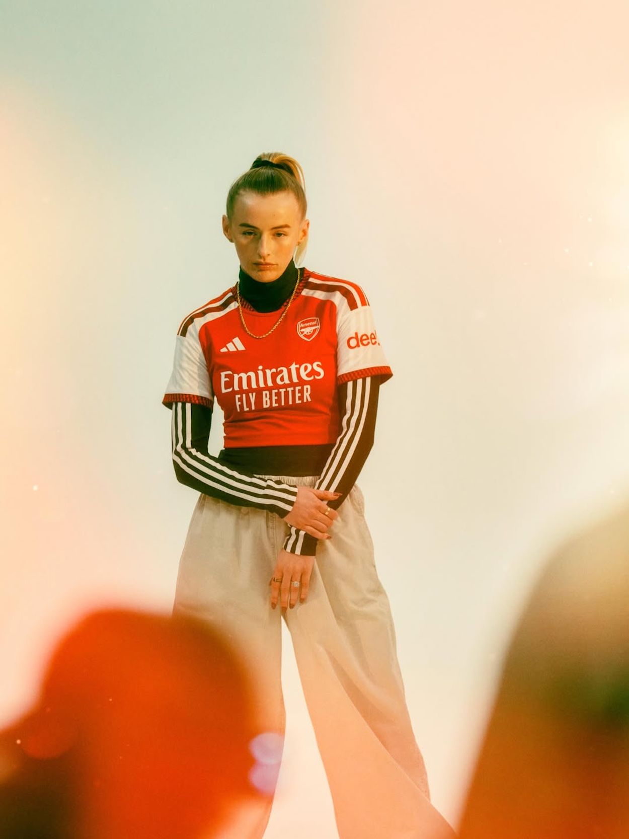 Chloe Kelly for Arsenal 26/27 Home kit. Photo by @lowernorthbank on Instagram.