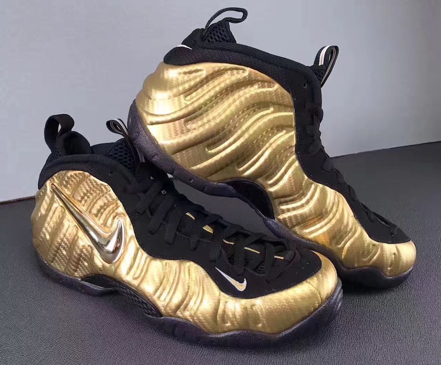 air nike foamposite pro metallic gold