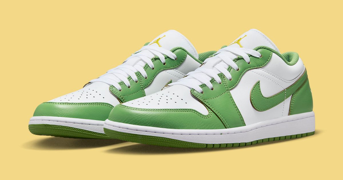 jordan 1 low white pink green