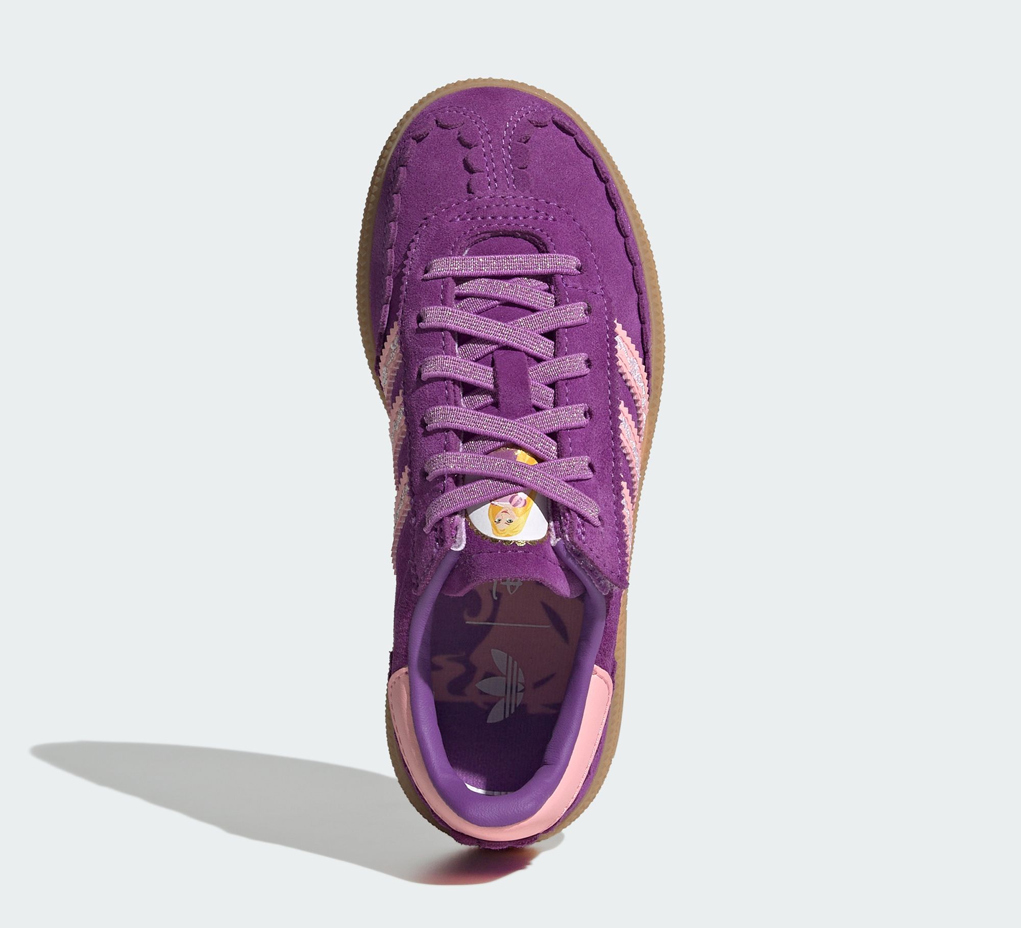 Little Kids' Disney x adidas Handball Spezial "Rapunzel" (SKU: KK4763). Photo via adidas.
