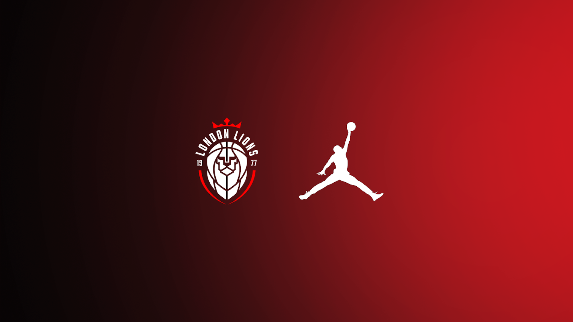 Logo lock-up for London Lions & Jordan Brand Basketball.