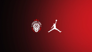 Logo lock-up for London Lions & Jordan Brand Basketball.