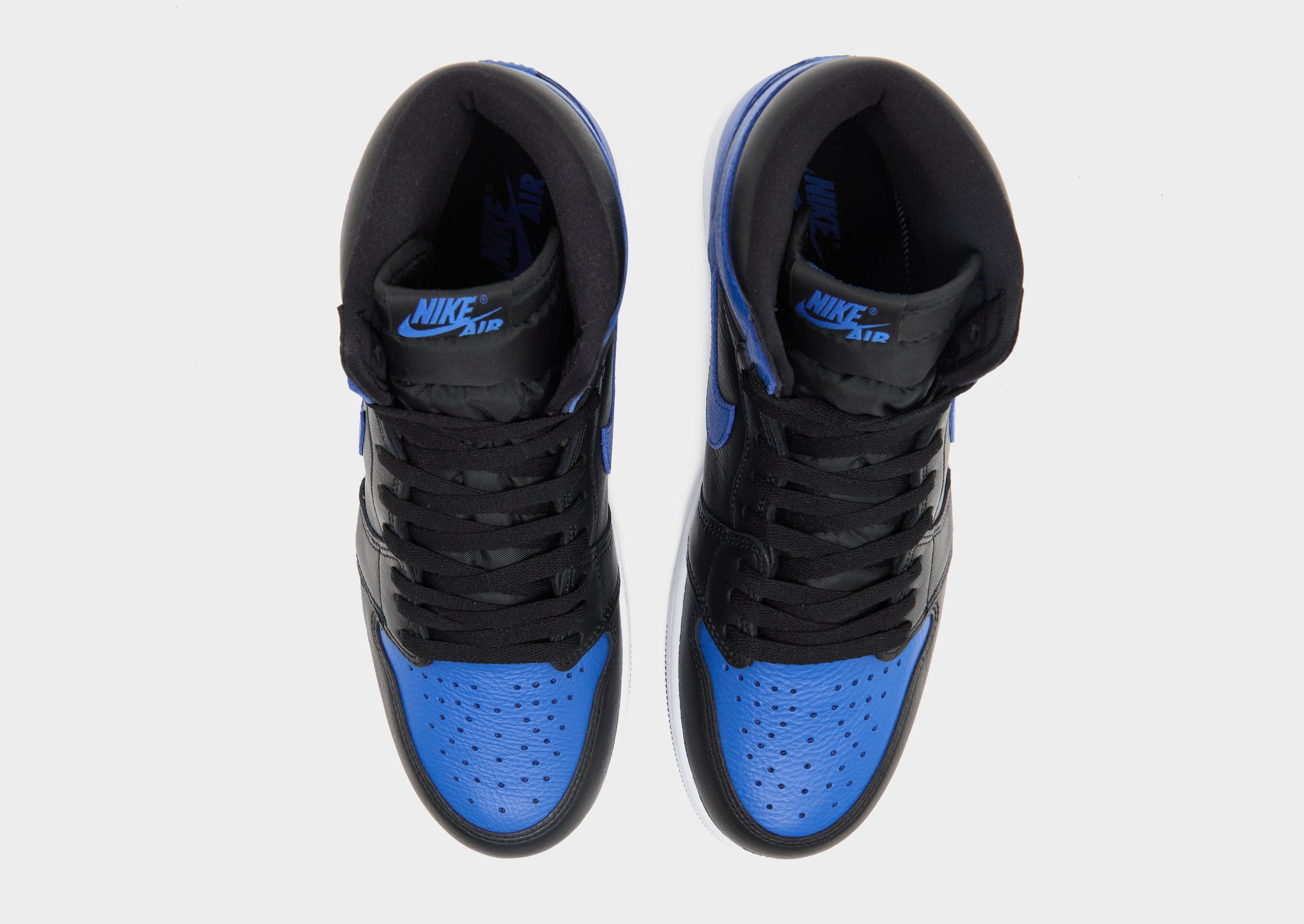 Air Jordan 1 High OG "Royal" (SKU: IQ5495-005). Photo via JD Sports.