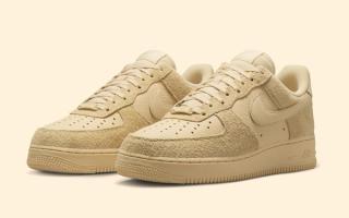 Nike Prepare this Multi-Material Air Force 1 Low in Tonal "Pale Vanilla"