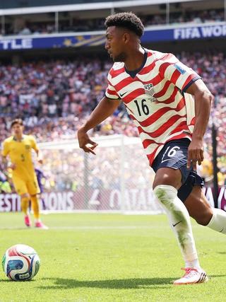 Alex Freeman wearing the adidas F50.