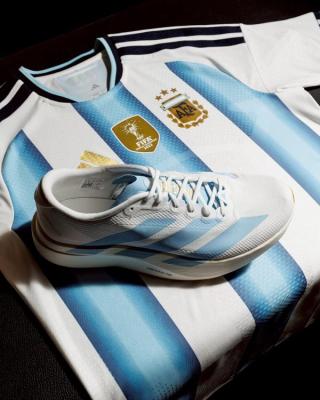 adidas Adizero Evo SL "Argentina" (SKU: JQ4527). Photo via Ari Running.