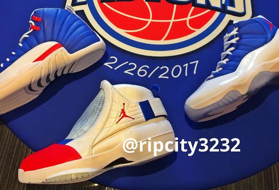 Red white and hot sale blue jordans 218