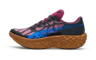 Salehe Bembury's PUMA Velum NITRO™ running shoe in a "Magenta Gleam/Dusky Gray" color scheme.