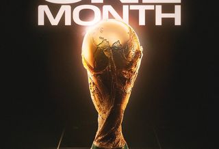 FIFA World Cup 26™ promo photo of the World Cup™ Winner's Trophy announcing that the football tournament is one month away (June 11, 2026).