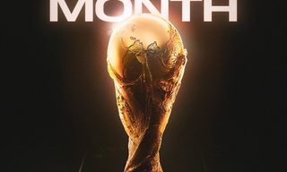 FIFA World Cup 26™ promo photo of the World Cup™ Winner's Trophy announcing that the football tournament is one month away (June 11, 2026).