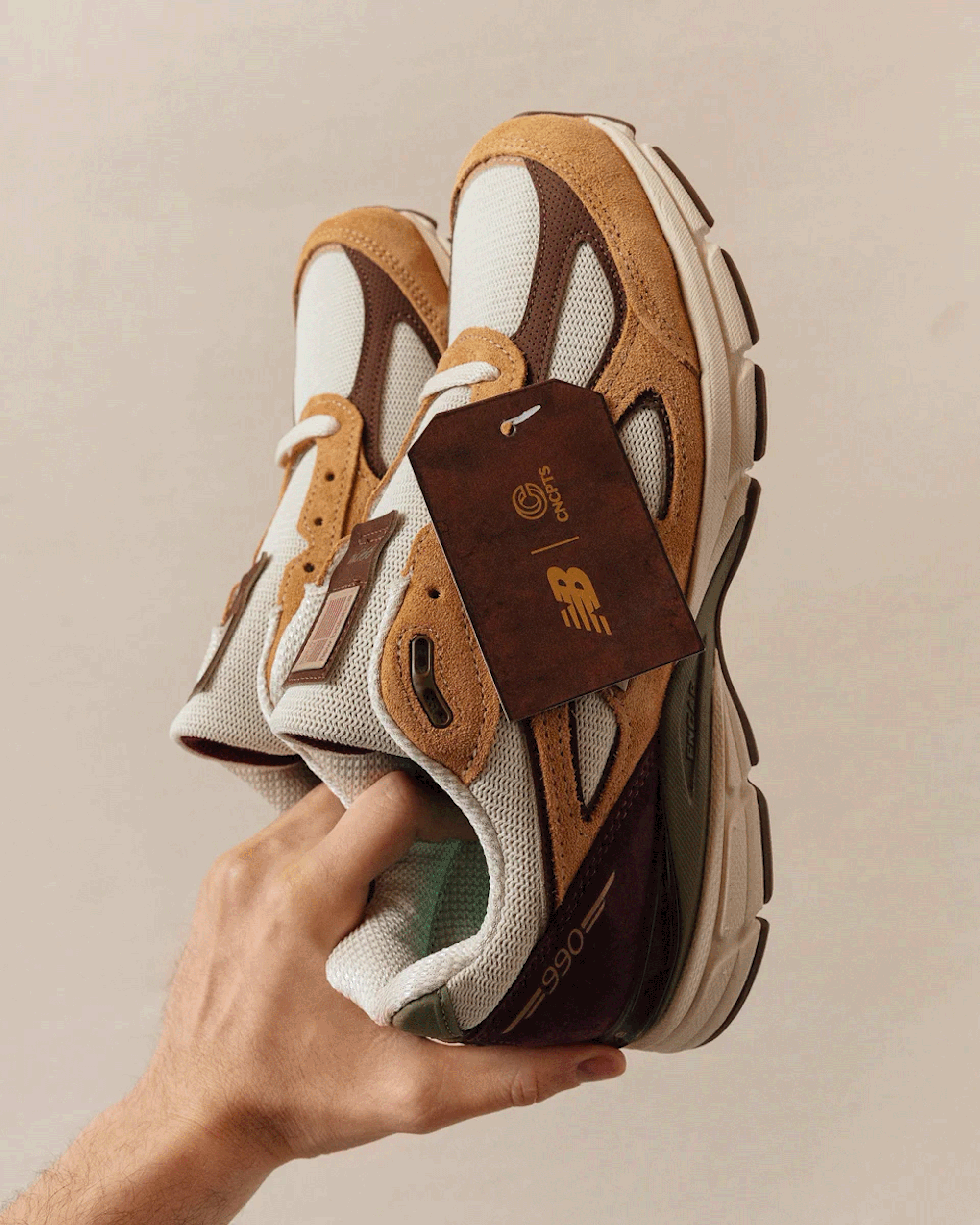 New Balance Made in USA "Patina" 990v4 collaboration by CONCEPTS, photographed by Tyler Mansour (@arab_lincoln).