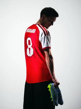 Martin Ødegaard for Arsenal 26/27 Home kit by adidas. Photo via adidas.