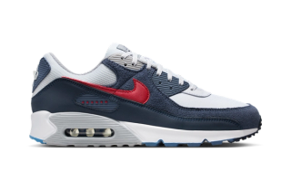 NFL x Nike Air Max 90 "New England Patriots" sneaker.
