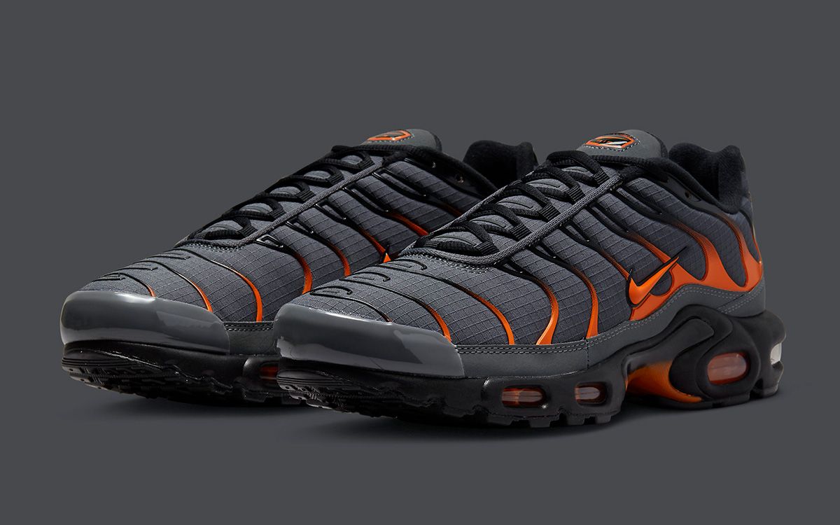 Nike tuned 1 2024 black orange grey