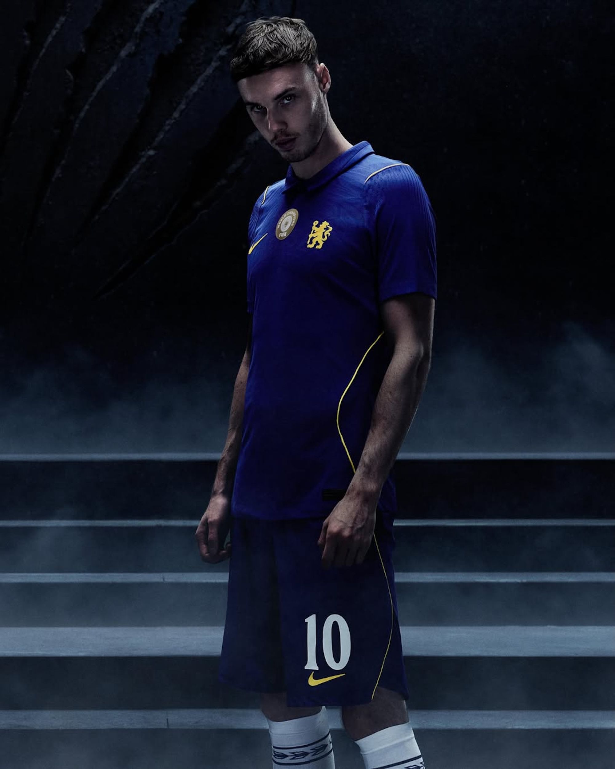 Cole Palmer in promo visual for Chelsea's 2026/27 Home kit by Nike.