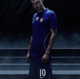 Cole Palmer in promo visual for Chelsea's 2026/27 Home kit by Nike.