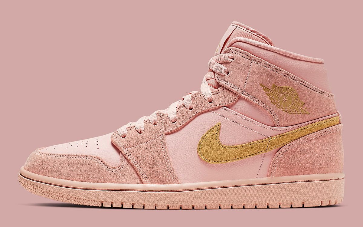 Available Now // Suede and Leather Air Jordan 1 in Coral and Gold