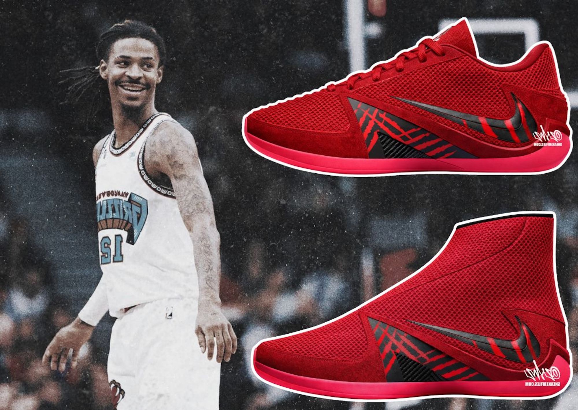 Speculative mock-ups of the Nike Ja 4 in Low and High editions.