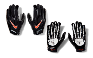 Ja'Marr Chase Big Kids' Nike Vapor Jet 9.0 U.S. Football "Skeleton" Gloves