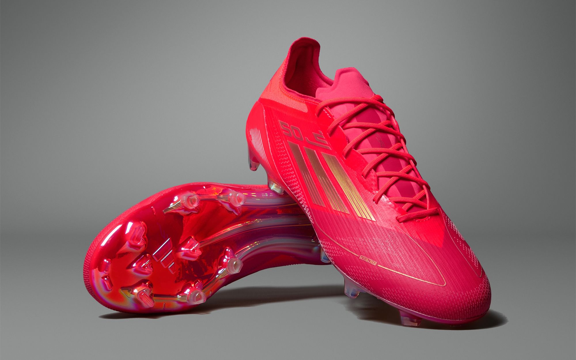 Adidas adizero f50 elite Mo salah two horizons Arabic adidas F50 Elite x Salah Firm Ground - Ftwr White/Golden  main image 3