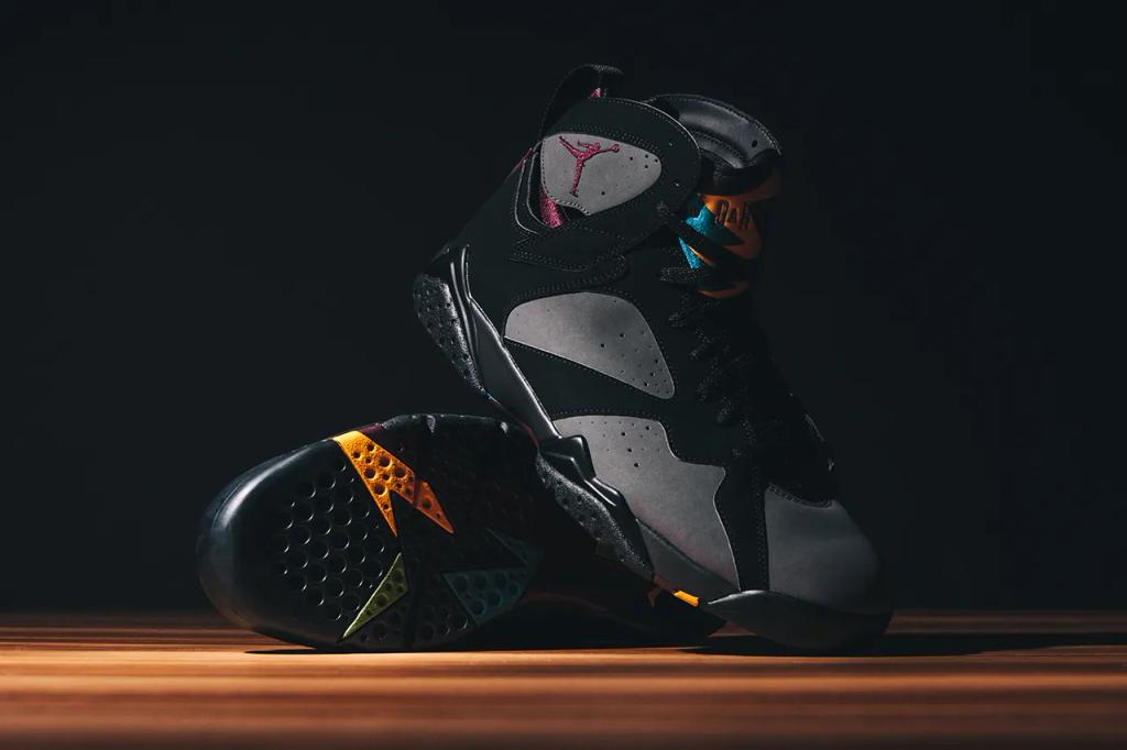 Air Jordan 7 Bordeaux in burgundy wine leather with metallic gold accents and black midsole detailing