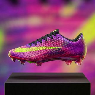 Speculative mock-up of the Kobe Bryant x Nike Mercurial Superfly 11 football boot in a "Hyper Pink/Electric Green/Red Plum" color scheme. Image via @bootsplug on Instagram.