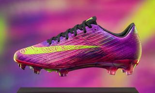 Speculative mock-up of the Kobe Bryant x Nike Mercurial Superfly 11 football boot in a "Hyper Pink/Electric Green/Red Plum" color scheme. Image via @bootsplug on Instagram.