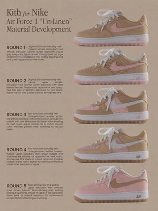 Kith x Nike Air Force 1 Low "Un-Linen" Behind-the-Scenes Image. Photo via Ronnie Fieg.
