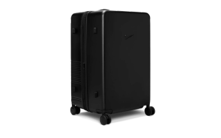 Nike 29-Inch Hardshell Spinner Suitcase in a "Black" finish.