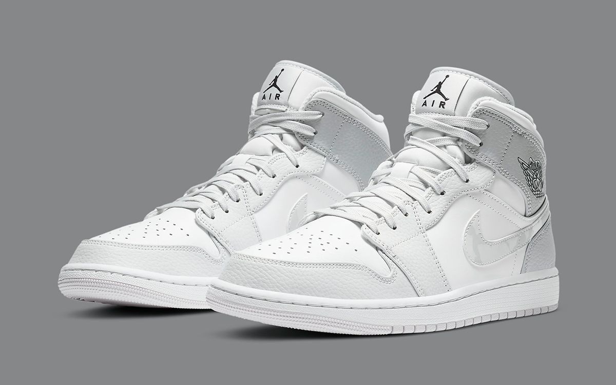 Air jordan 1 hot sale mid white camo