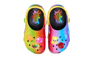 General Mills' Gushers-inspired Crocs Classic Clog collaboration in a multi-color makeover.