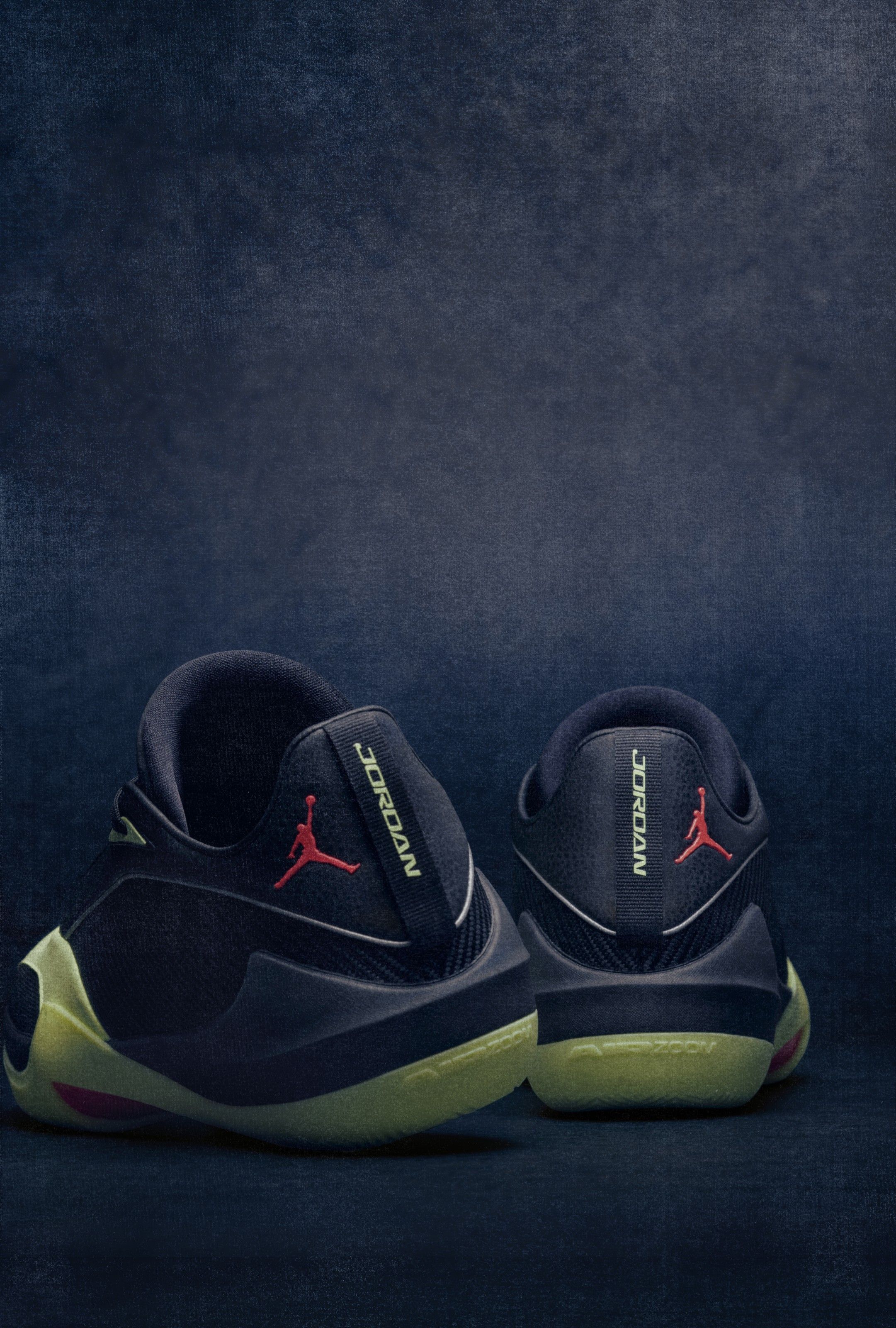 Jordan Triangle "Volt/Infrared" Basketball Shoe. Photo via Jordan Brand.