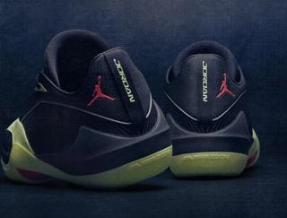 Jordan Triangle "Volt/Infrared" Basketball Shoe. Photo via Jordan Brand.