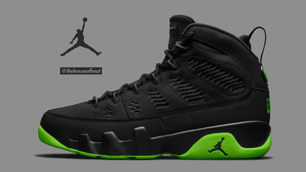 Jordan 9s green online