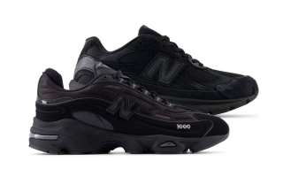 New Balance 2010 and 1000 in "Black" suede and leather makeovers.