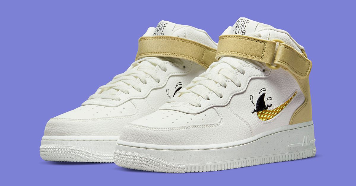 Nike Air Force 1 Mid “Sun Club” Surfaces with Shark Fin Swooshes ...