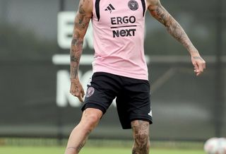 Rodrigo De Paul wearing unreleased Thrasher x adidas Predator Football Boots during Inter Miami training.