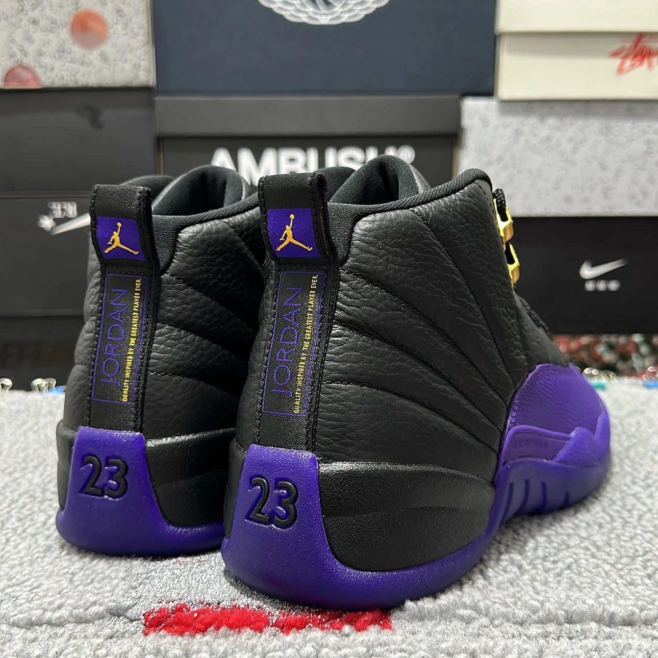 Jordan 12 purple hotsell and white release date