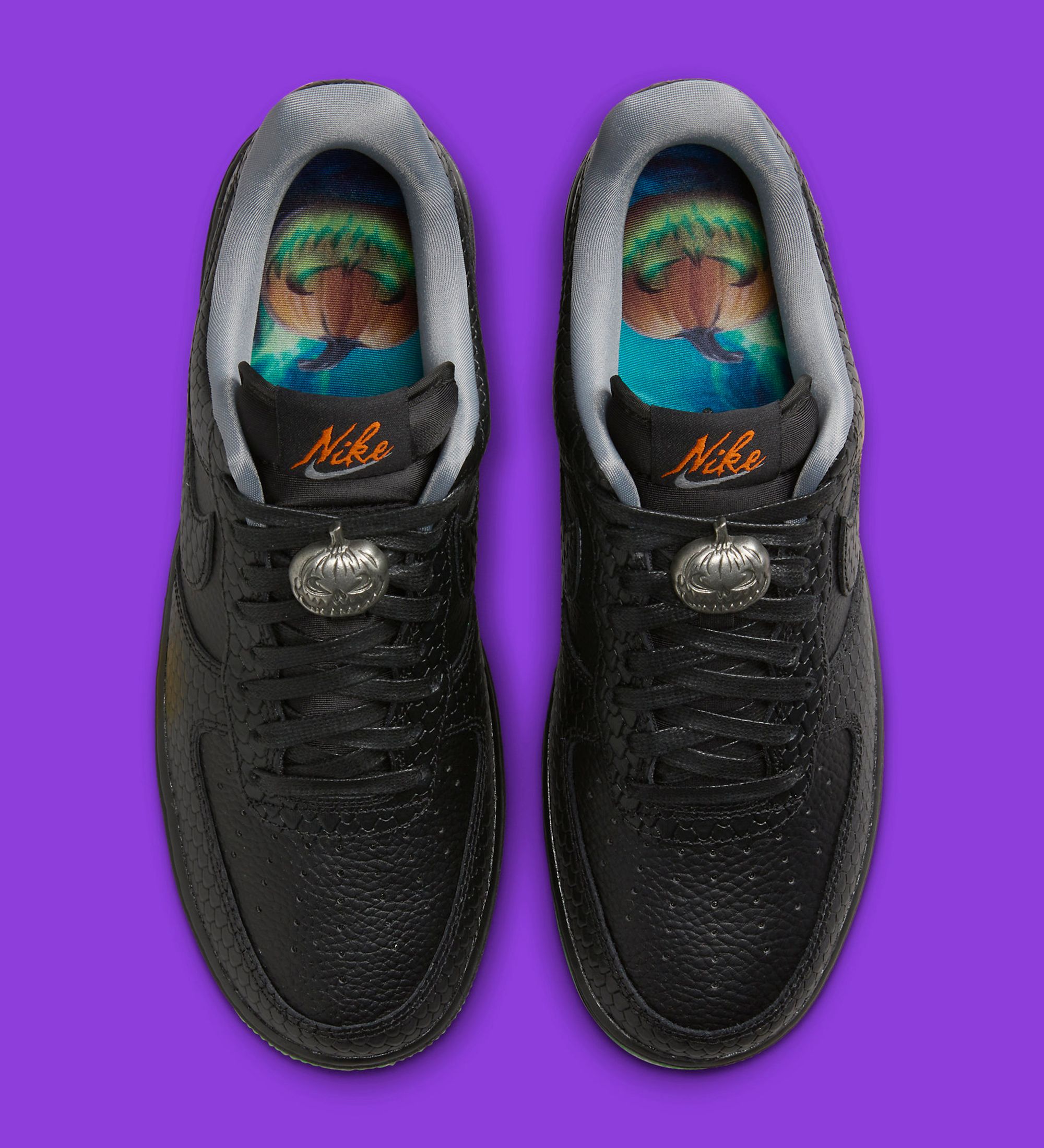 AIR FORCE 1 : BLACK , ORANGE & PURPLE