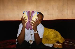 Don Toliver with a retro pair of the ICE CREAM Board Flip by Reebok (RBK).