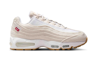 Levi's x Nike Air Max 95 "Light Orewood Browb" sneaker collab.