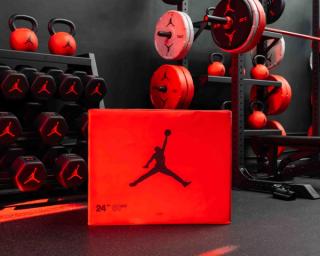 Jordan Strength Jumpman-branded soft ply box, part of a multi-item gym training equipment collection by Jordan Brand.